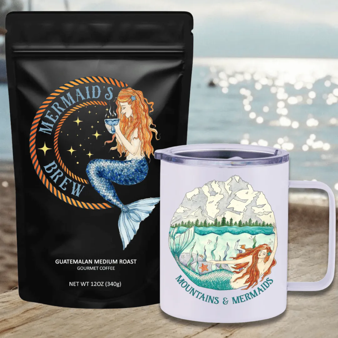 Mermaid's Brew Guatemalan Medium Roast Travel Coffee Bundle