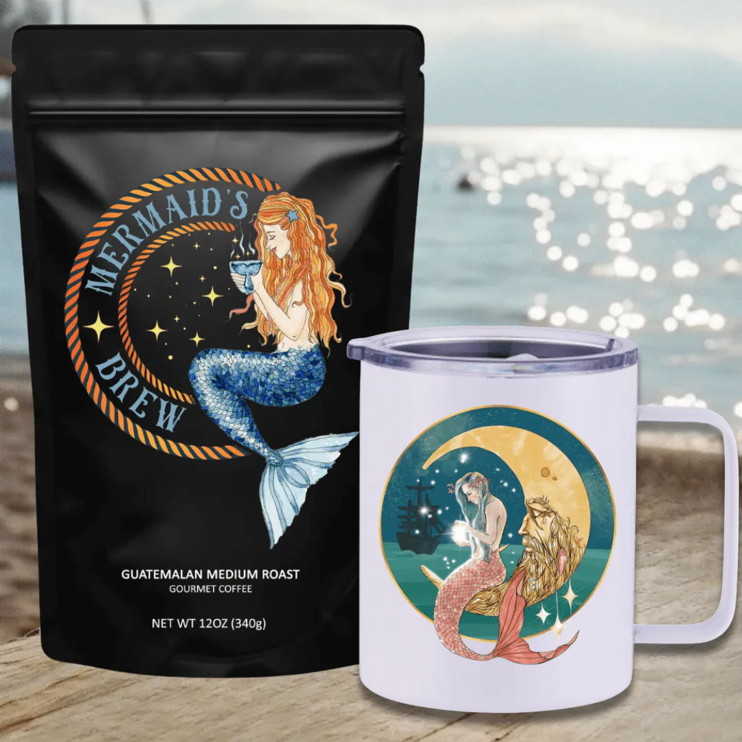 Mermaid's Brew Guatemalan Medium Roast Travel Coffee Bundle