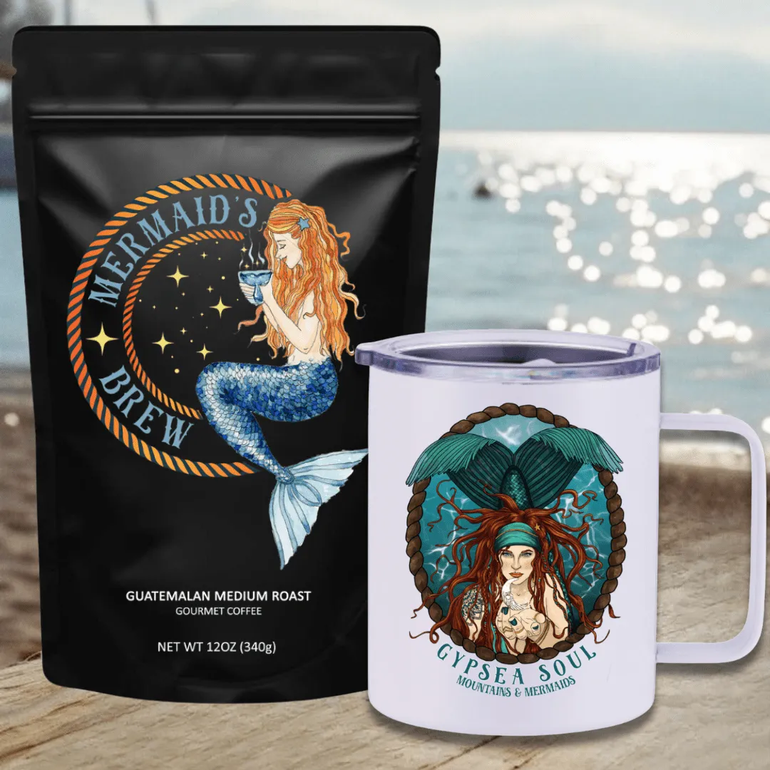 Mermaid's Brew Guatemalan Medium Roast Travel Coffee Bundle