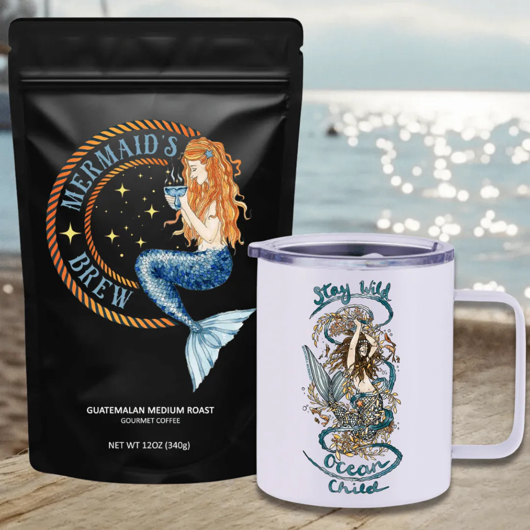 Mermaid's Brew Guatemalan Medium Roast Travel Coffee Bundle