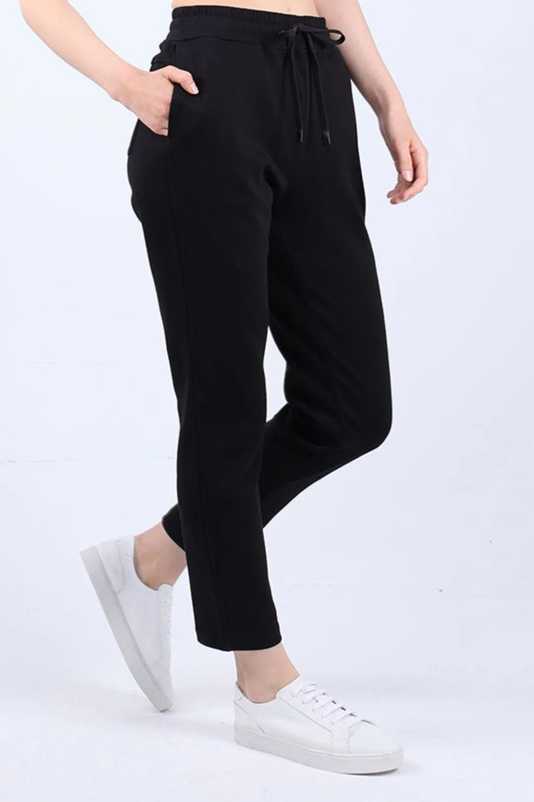 Mid-waist Drawstring Soft Fleece Sweatpant With Pockets