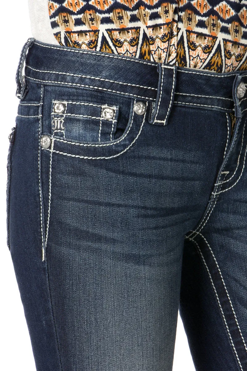 Miss Me Shine On Wings Skinny Jeans