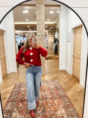 Miu Cuff Up Wide Leg Medium Jeans
