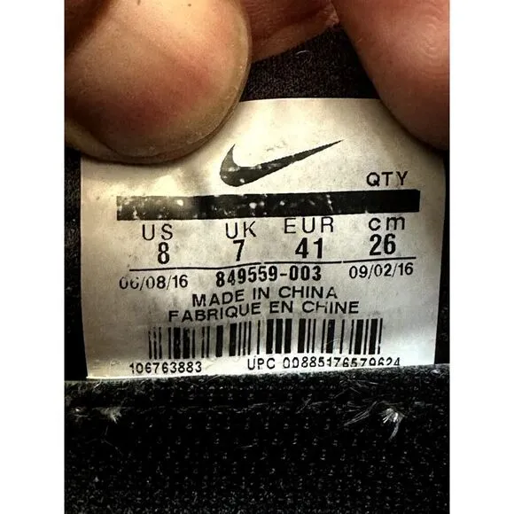 Nike Air Max Sneakers Shoes 2016-2017 Size 8 -Grey 849559-003