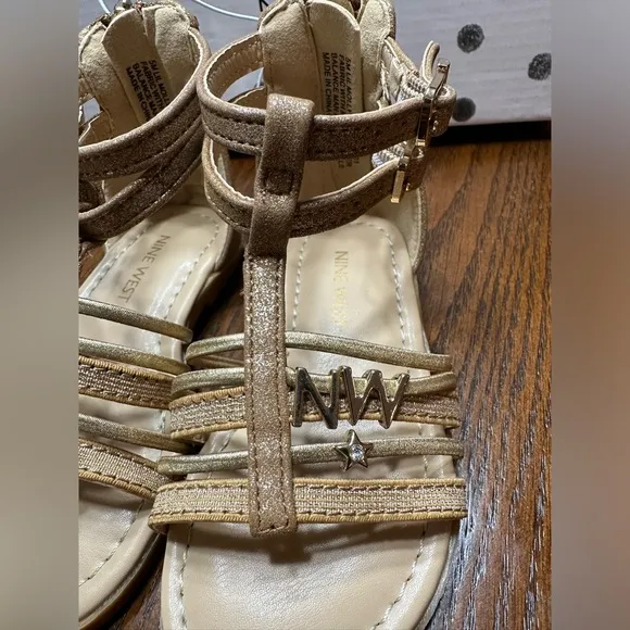 Nine West Kids Toddler/Baby Girls Lily Molly Cognac Sandals NWT Size 5
