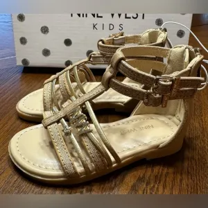 Nine West Kids Toddler/Baby Girls Lily Molly Cognac Sandals NWT Size 5