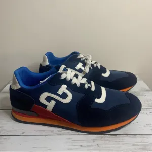 Opp France Lace-Up Suede Sneakers Blue Size 10