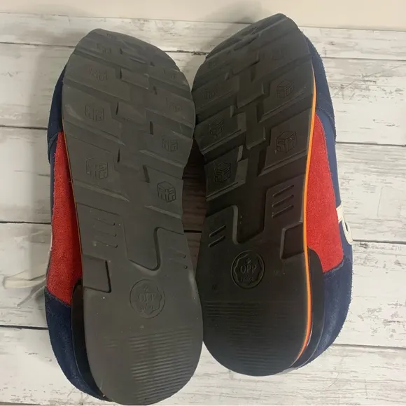 Opp France Lace-Up Suede Sneakers Blue Size 10