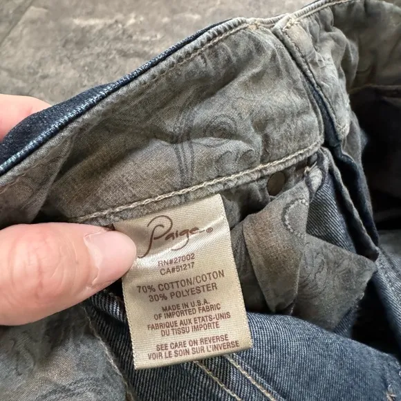 PAIGE Hidden Hills Jeans Dark Wash Size 25