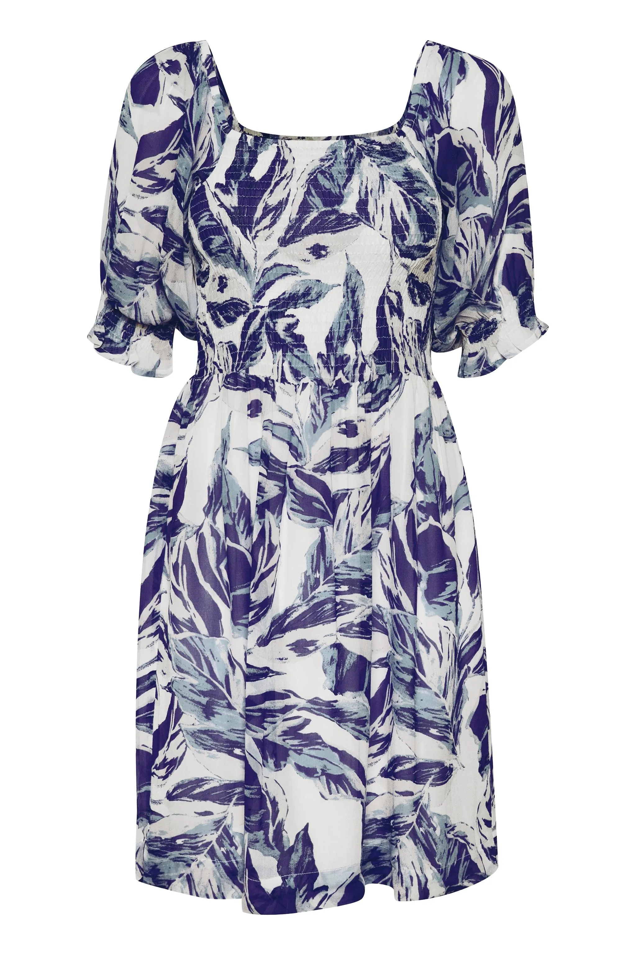 Part Two Ivalu Dress (Blue Palm)