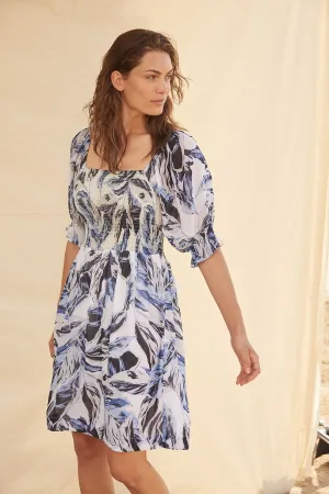 Part Two Ivalu Dress (Blue Palm)