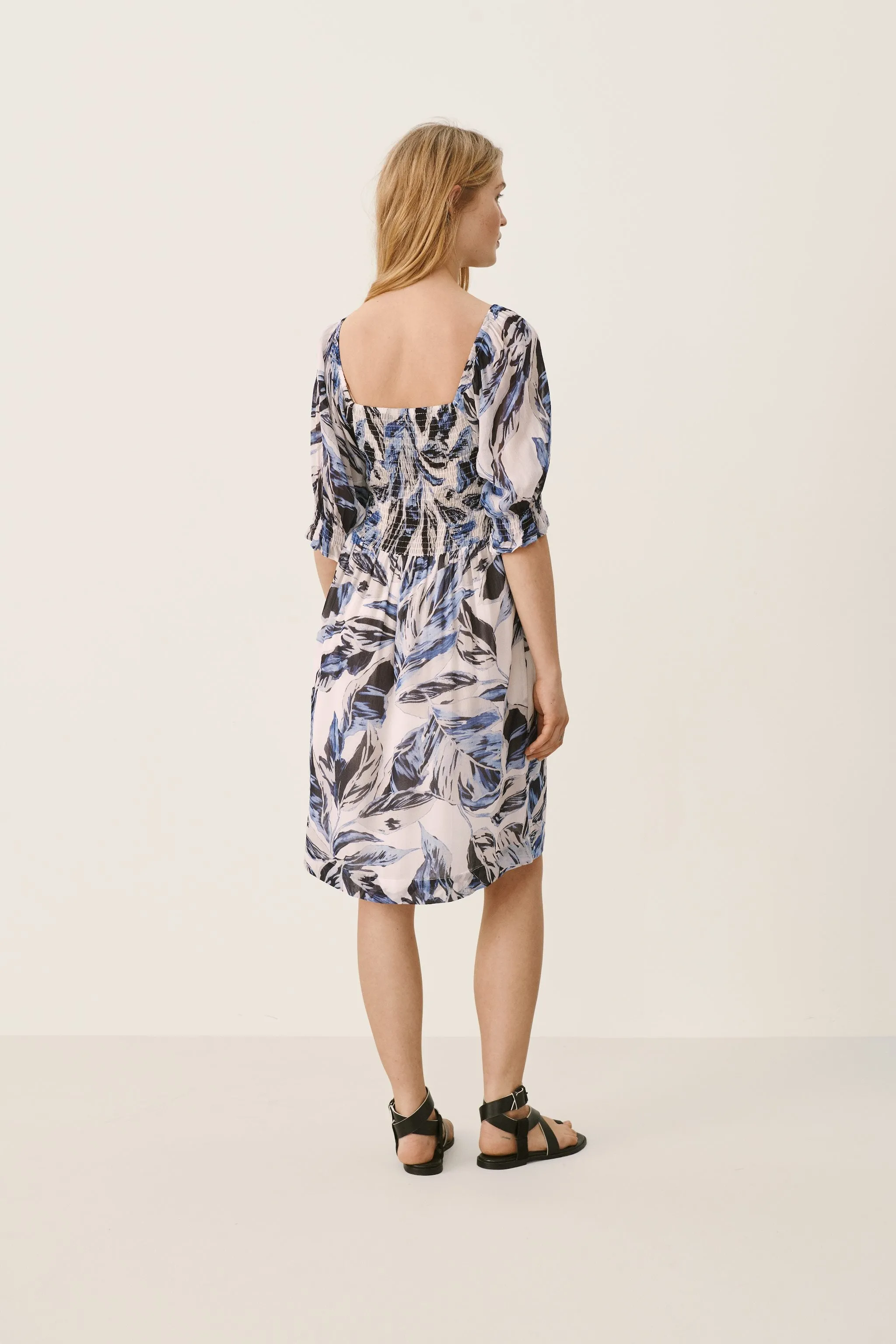 Part Two Ivalu Dress (Blue Palm)