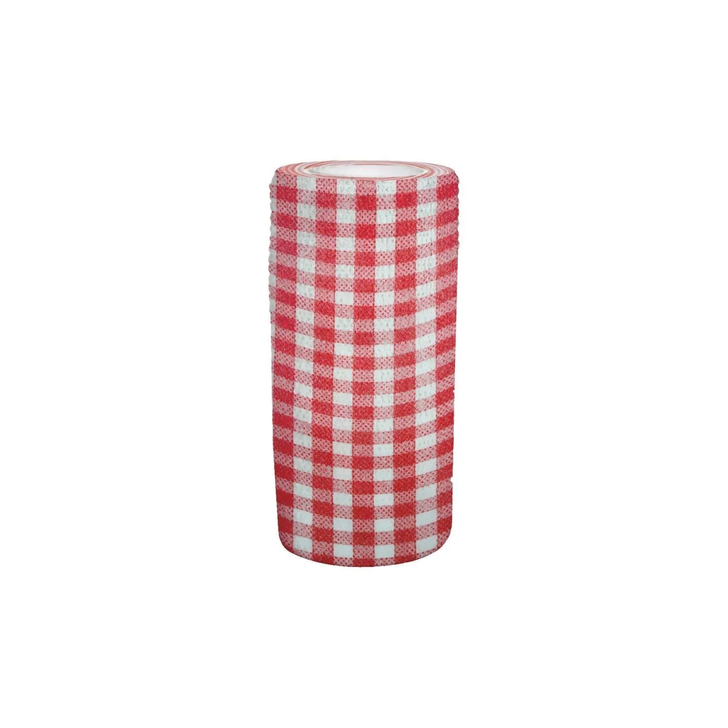 Perry Equestrian 100mm x 4.5m Cohesive Bandage (Red Check)