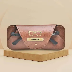 Personalized Stylish Eyewear Case - Tan