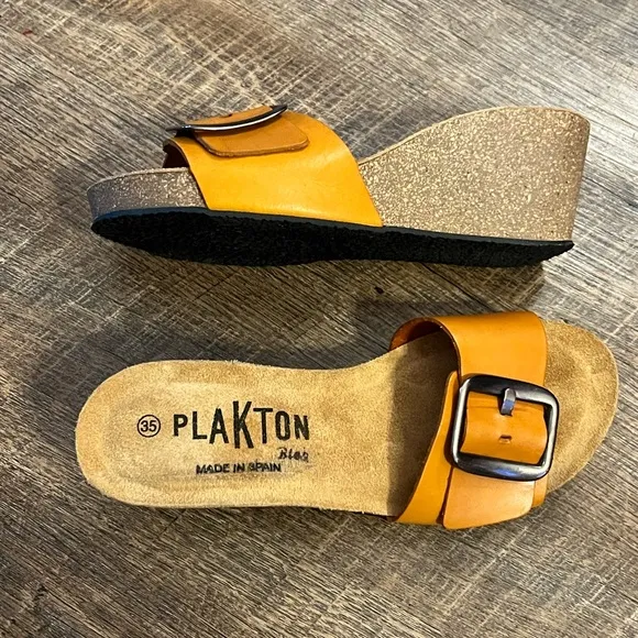 PLAKTON WEDGE women’s comfy cork wedge heels  GIRL’s size 35 US 4