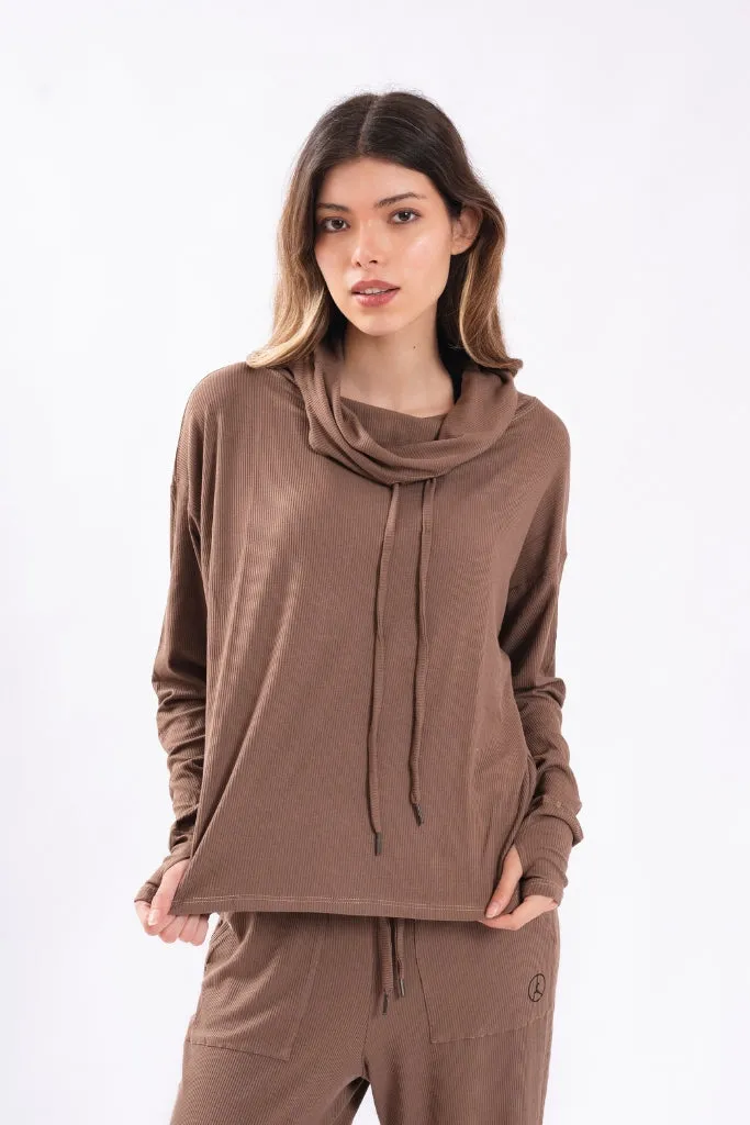 Polera topo cuello alto comfy