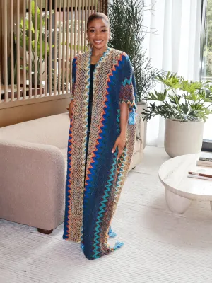 Portia Knitted Robe (Blue)