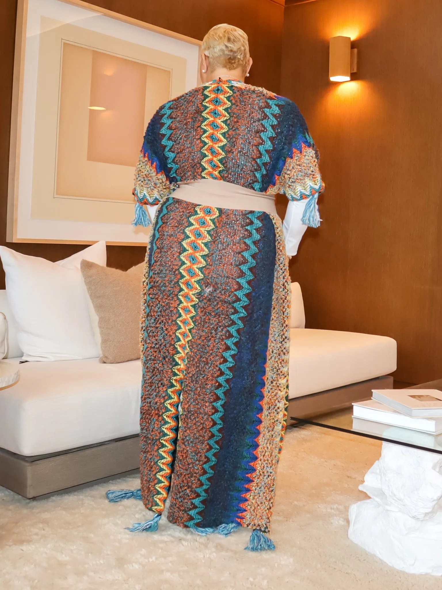 Portia Knitted Robe (Blue)