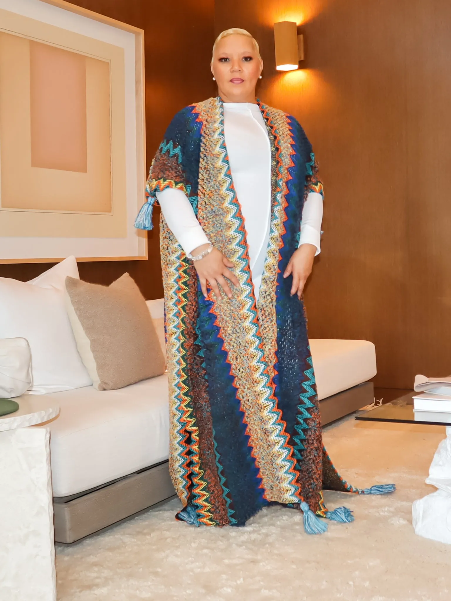Portia Knitted Robe (Blue)