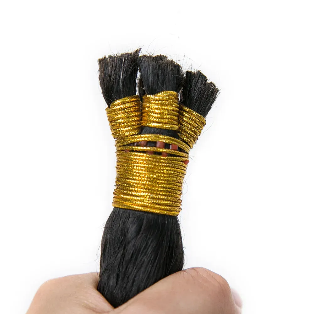 Pre-Divided Double Drawn Burmese Water Wave Human Hair Bulk