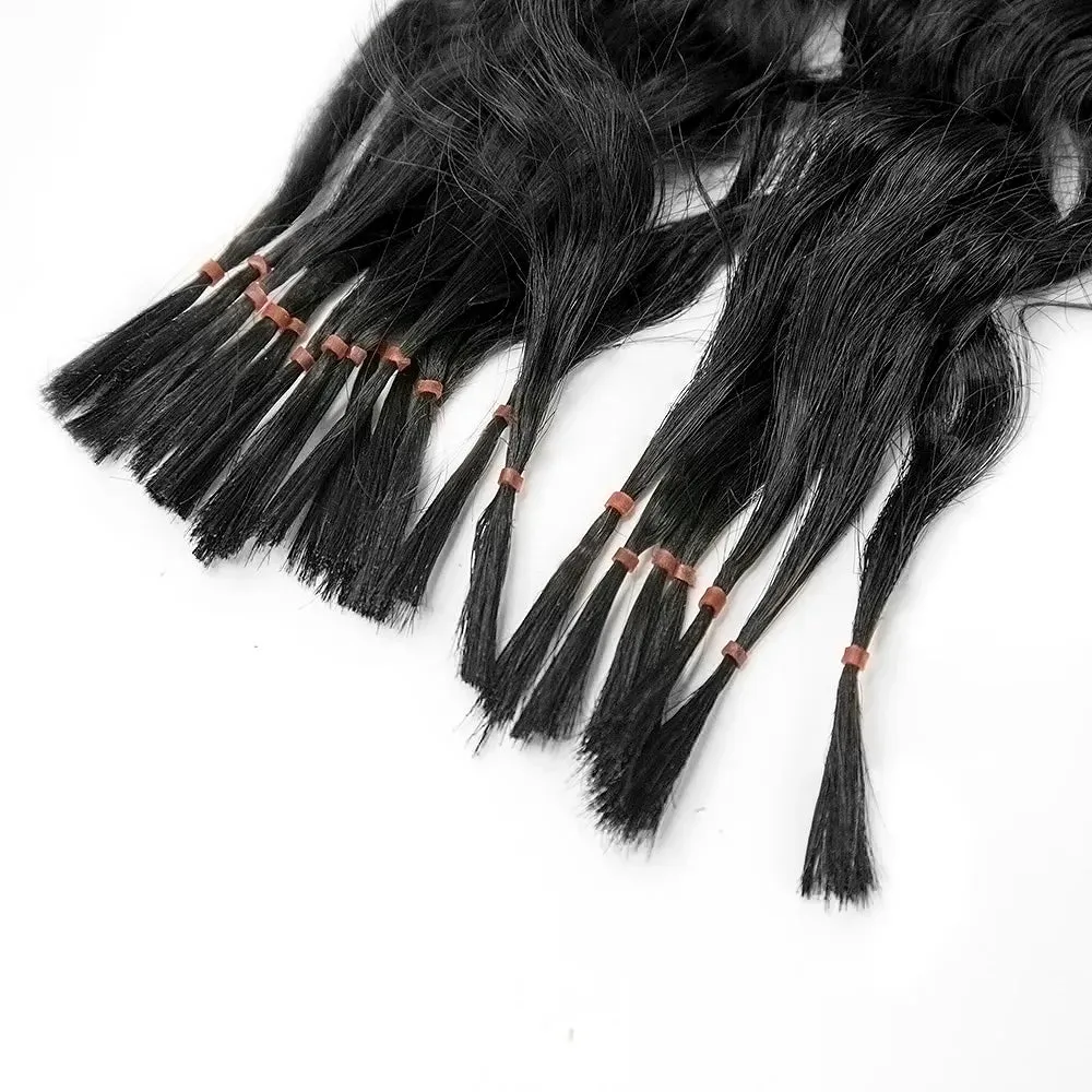 Pre-Divided Double Drawn Burmese Water Wave Human Hair Bulk