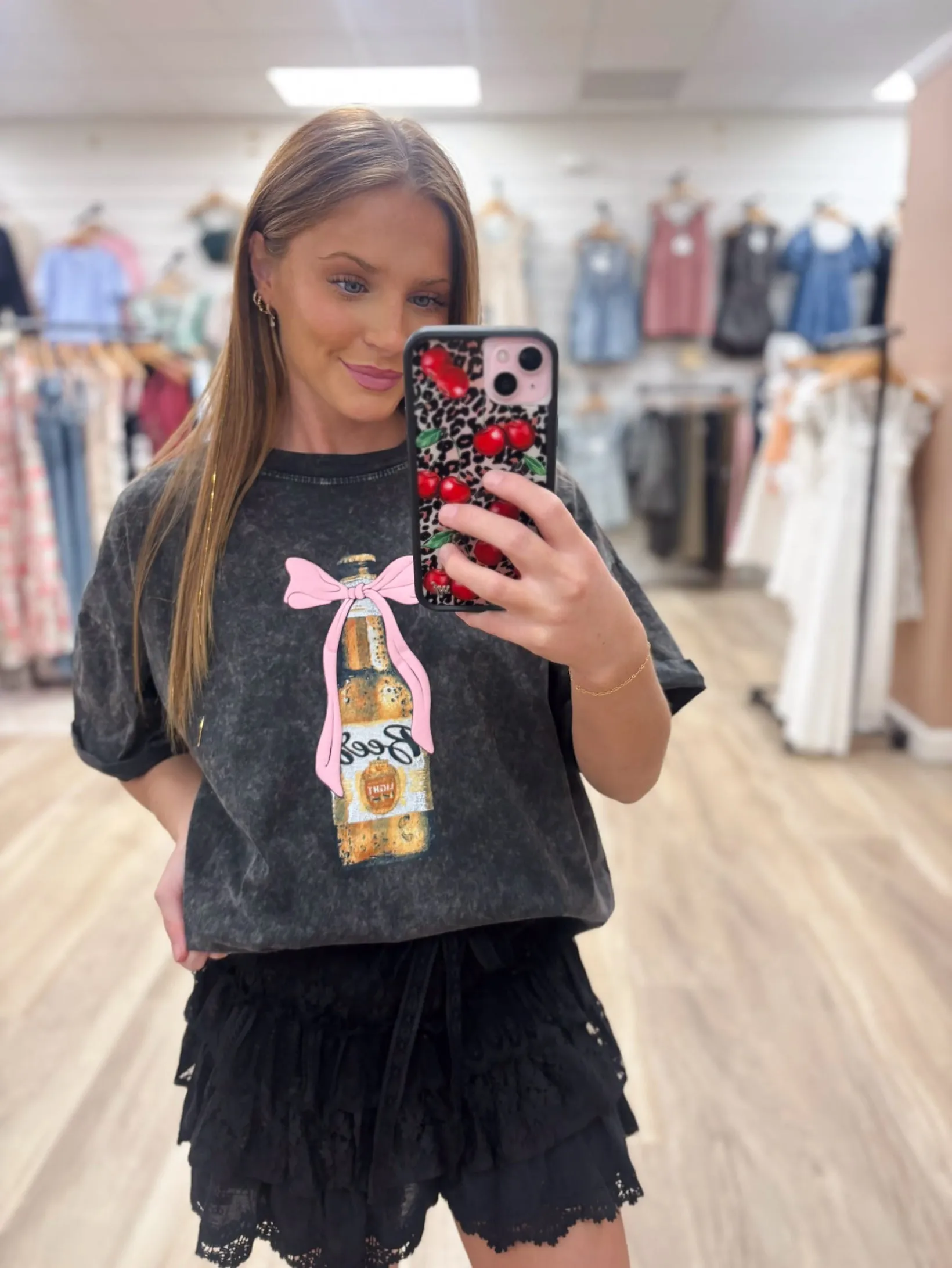 Puff Coquette Now Beer Graphic Tee