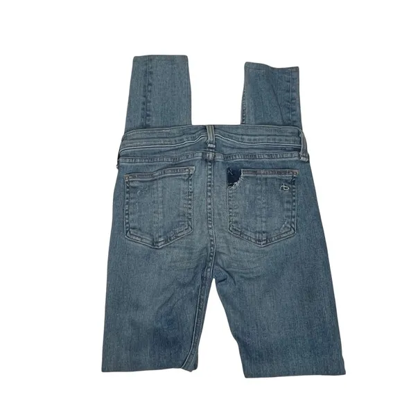 Rag   Bone Super Skinny Distressed Destructed Jeans 25