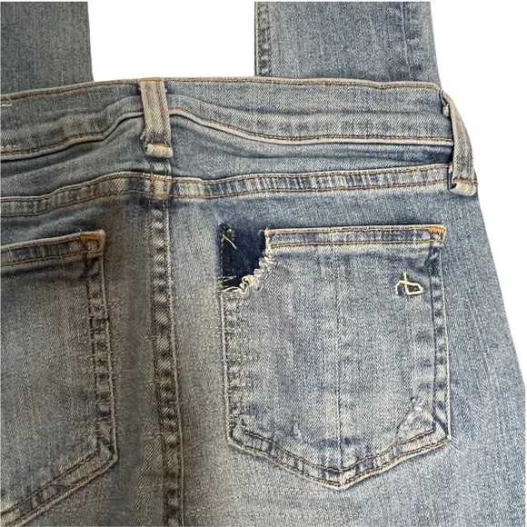 Rag   Bone Super Skinny Distressed Destructed Jeans 25