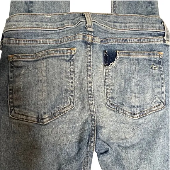 Rag   Bone Super Skinny Distressed Destructed Jeans 25