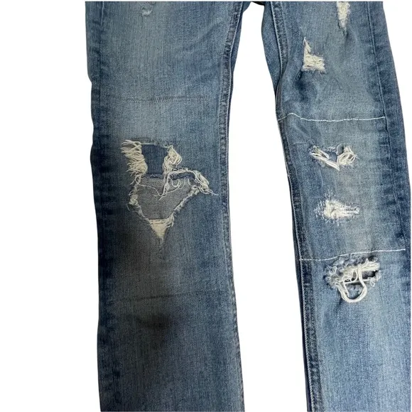 Rag   Bone Super Skinny Distressed Destructed Jeans 25