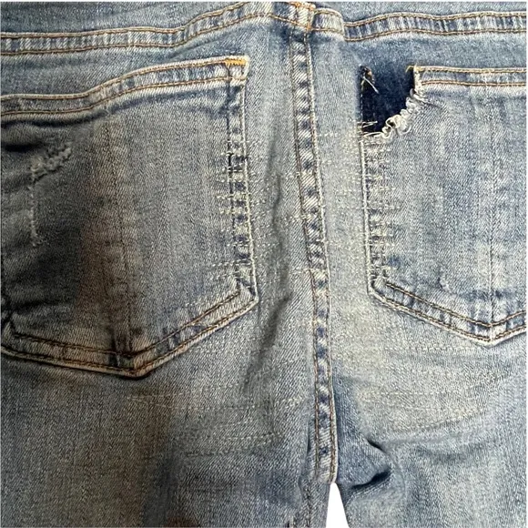 Rag   Bone Super Skinny Distressed Destructed Jeans 25