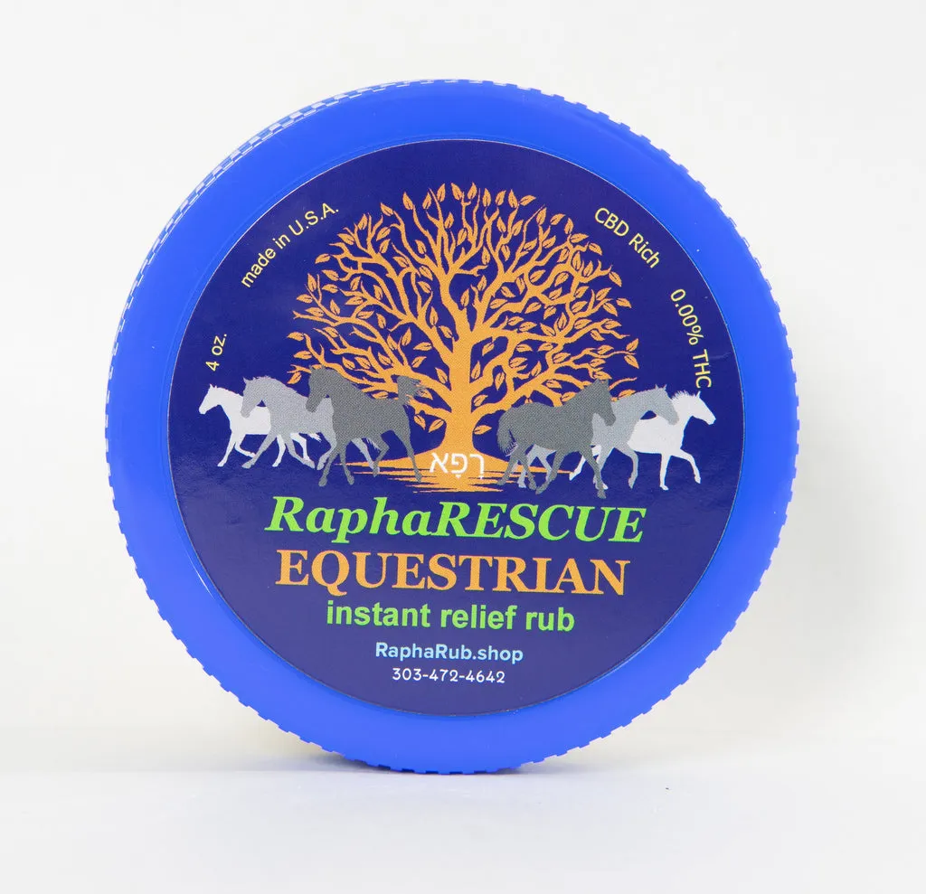 RaphaRESCUE EQUESTRIAN Instant Relief Rub 4oz