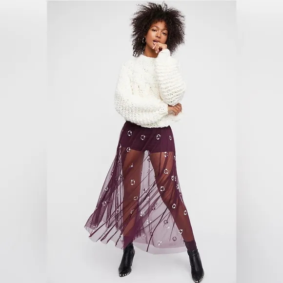 RARE!! NWT Free People Tutti Fruity Tutu Skirt (S)