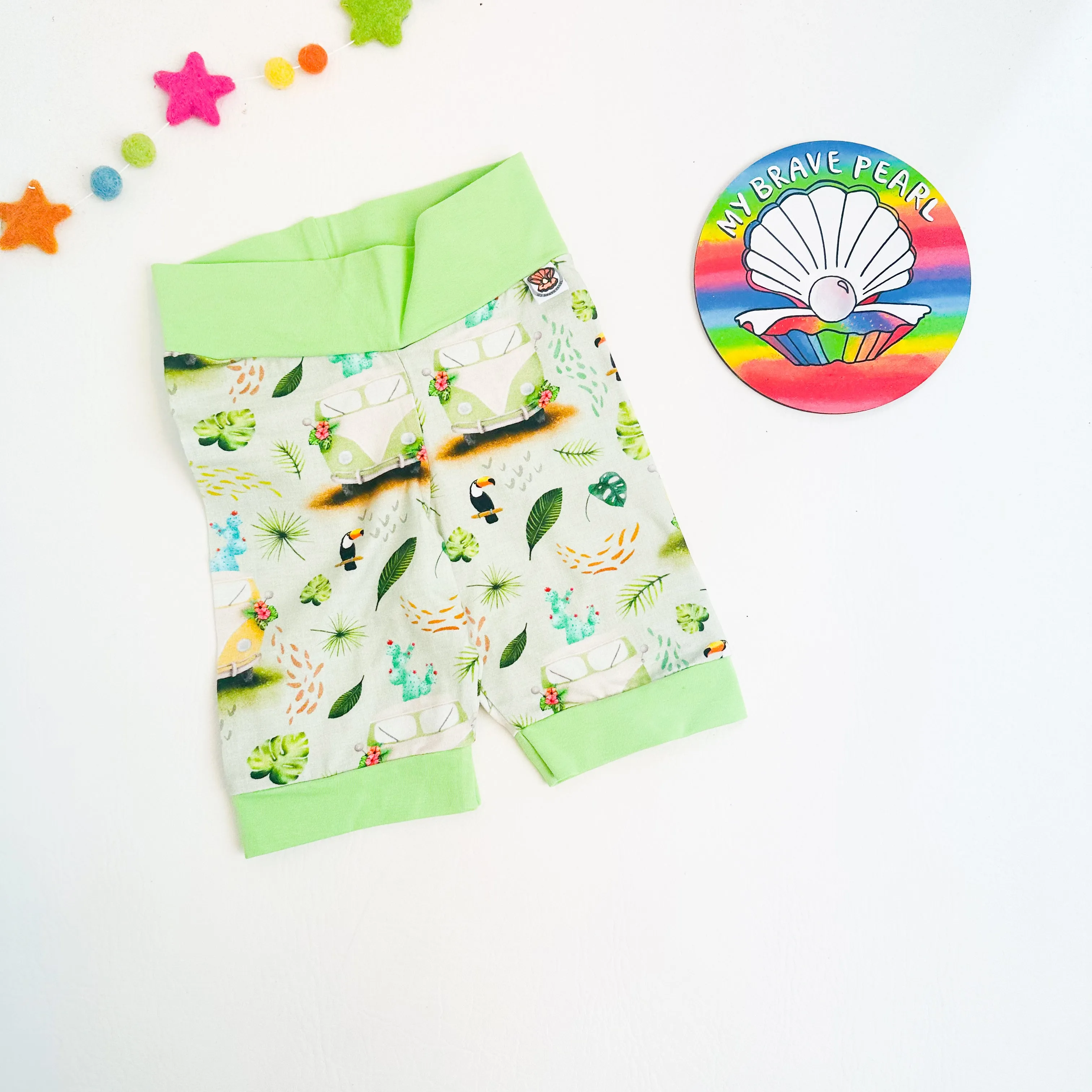 Ready To Ship 4-5Y Kids Mint Campers Cycling Shorts