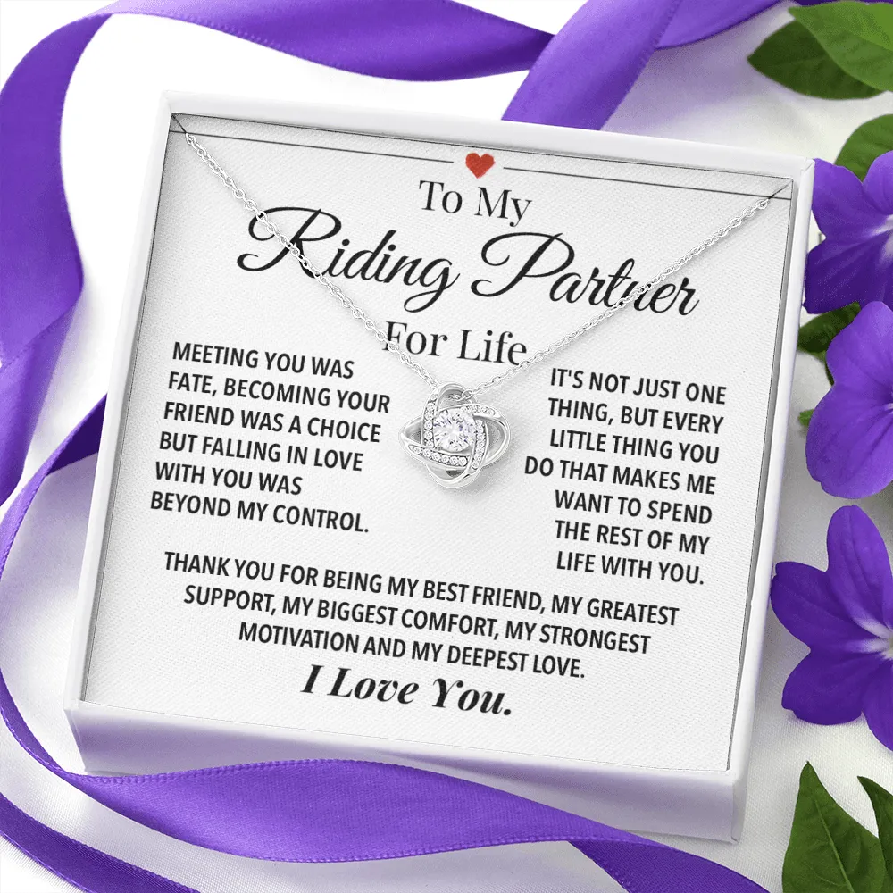 Riding Partner For Life Forever Love Necklace