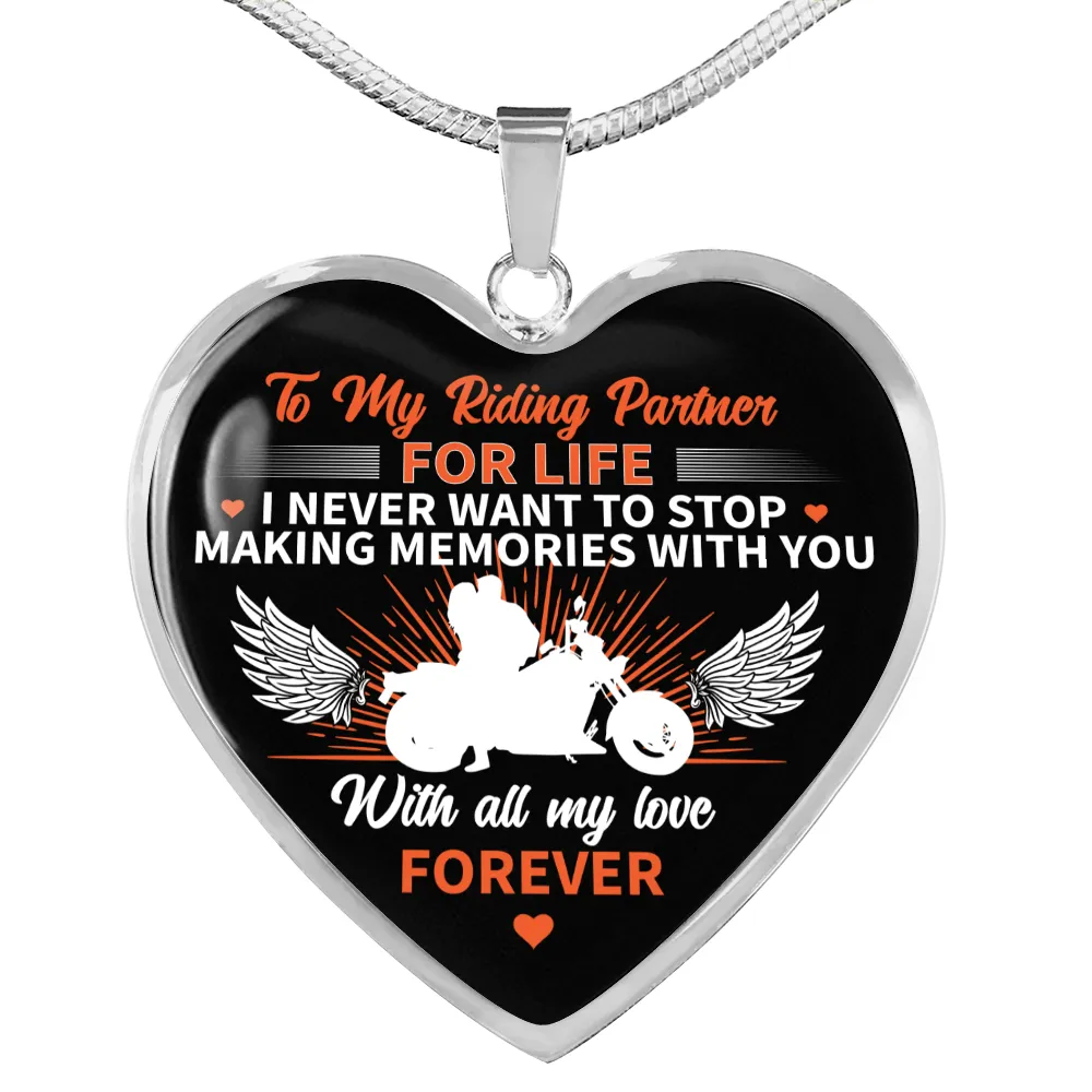 Riding Partner Heart Pendant