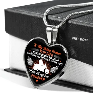 Riding Partner Heart Pendant
