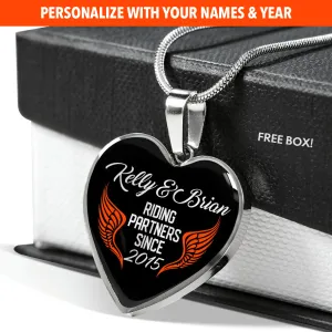 Riding Partners Heart Necklace