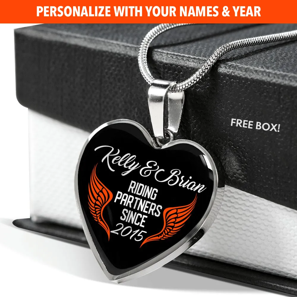 Riding Partners Heart Necklace