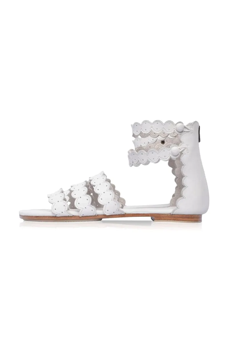 Rimini Boho Leather Sandals in Dark Brown
