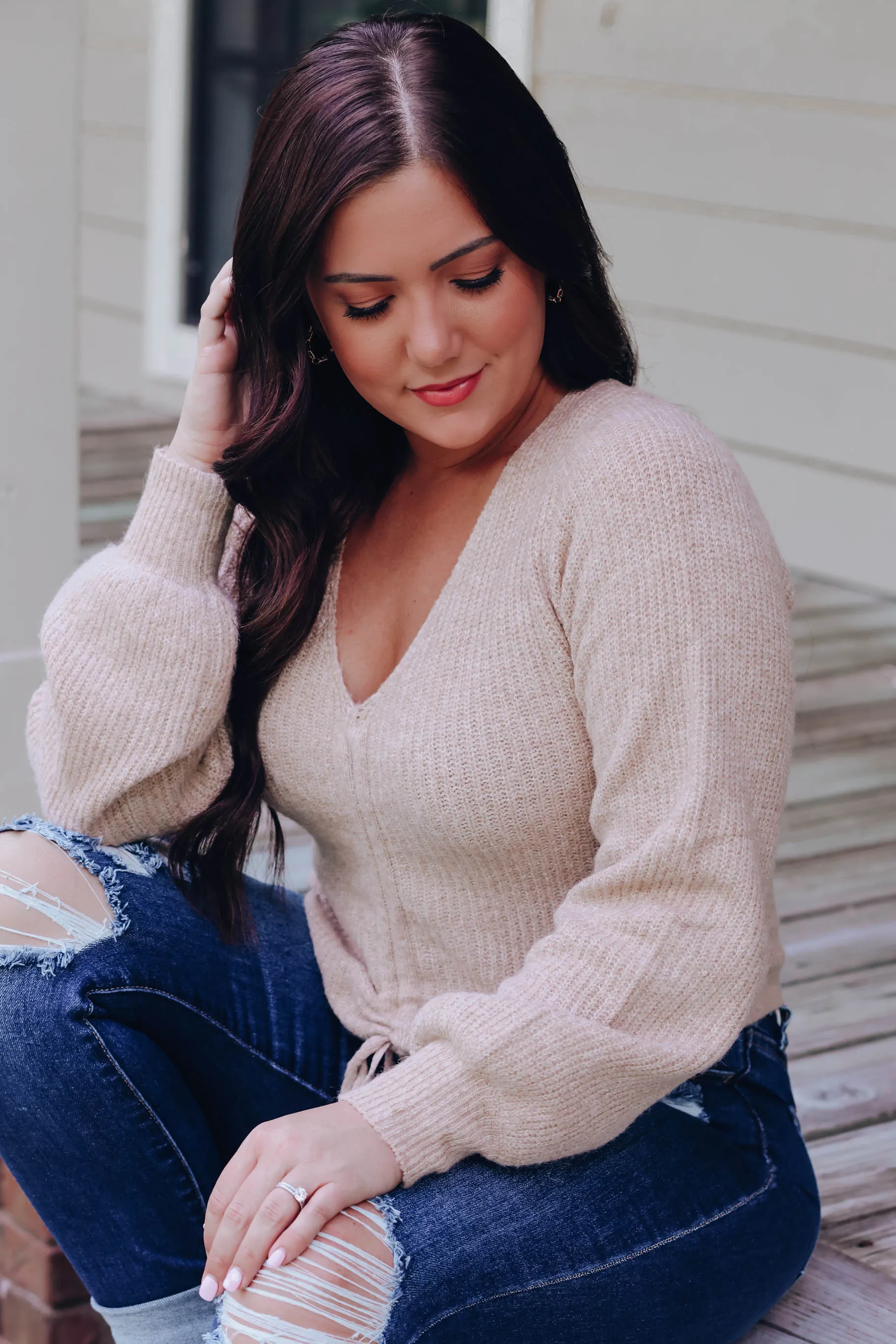 Rio Ruched Drawstring Sweater