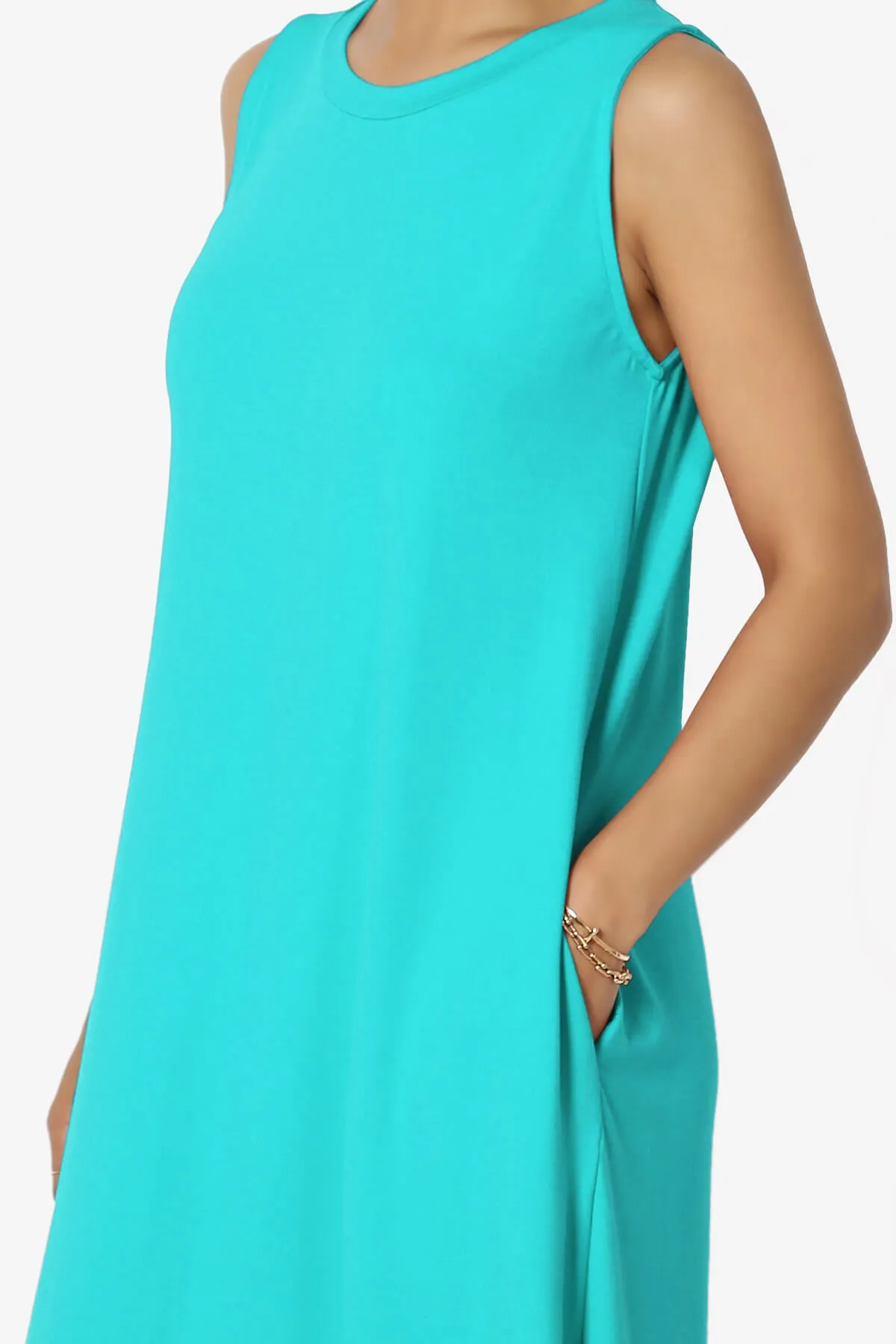 Rozlyn Sleeveless Slit Maxi Dress PLUS