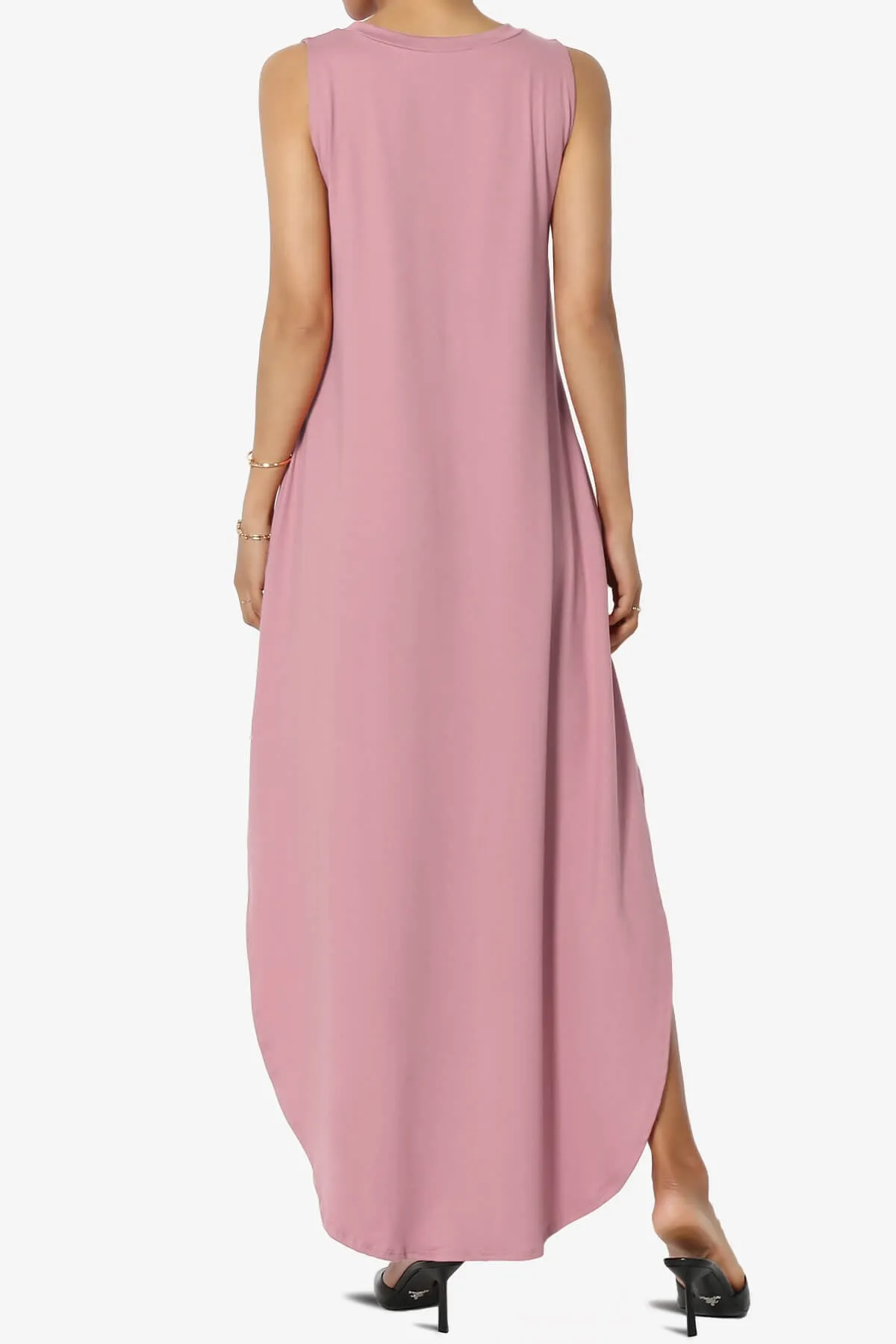 Rozlyn Sleeveless Slit Maxi Dress PLUS