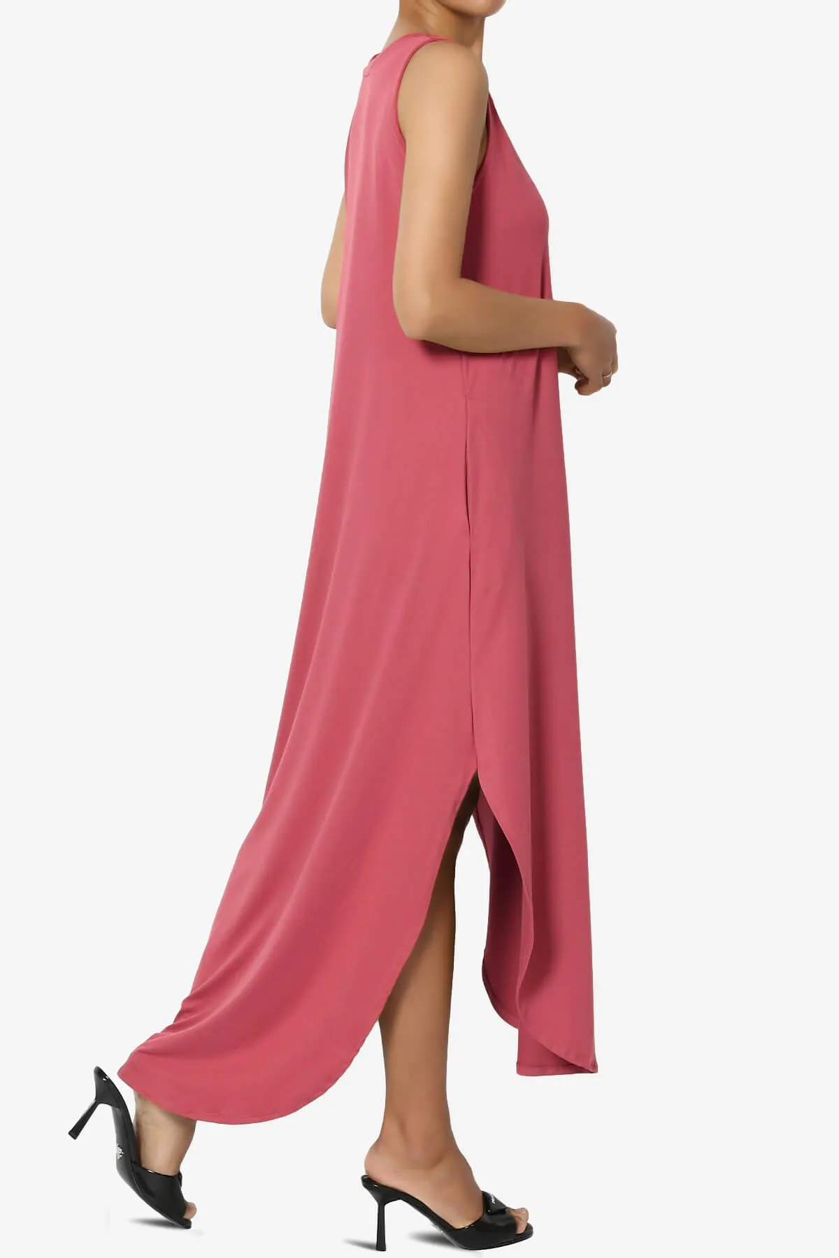 Rozlyn Sleeveless Slit Maxi Dress PLUS