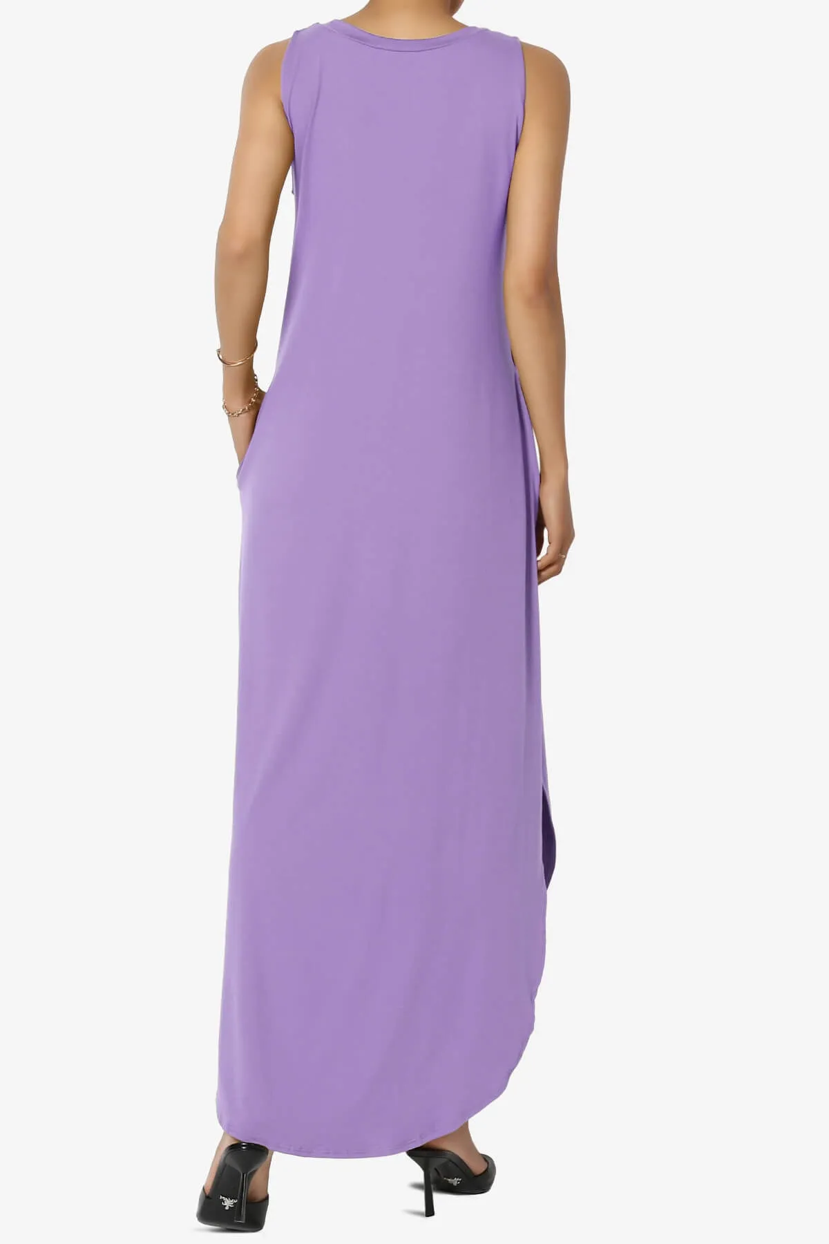 Rozlyn Sleeveless Slit Maxi Dress PLUS