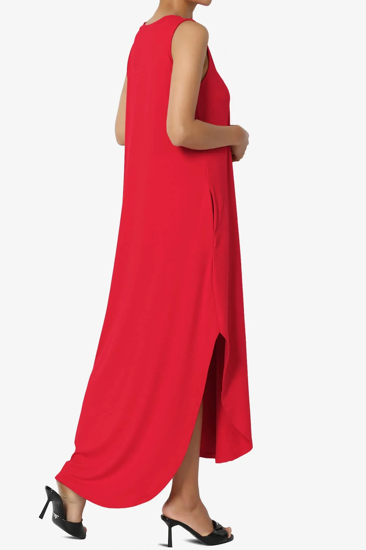 Rozlyn Sleeveless Slit Maxi Dress PLUS