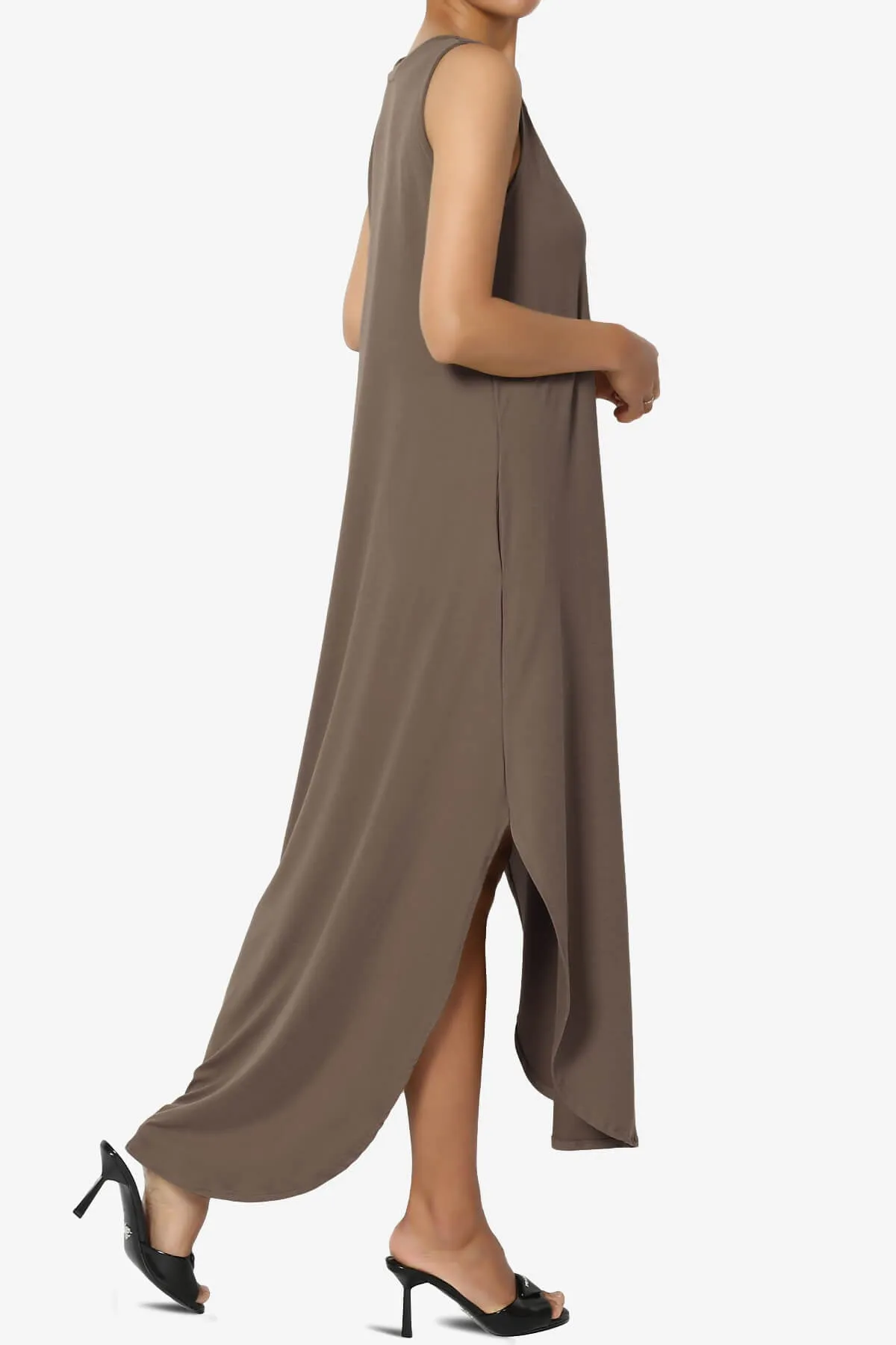 Rozlyn Sleeveless Slit Maxi Dress PLUS