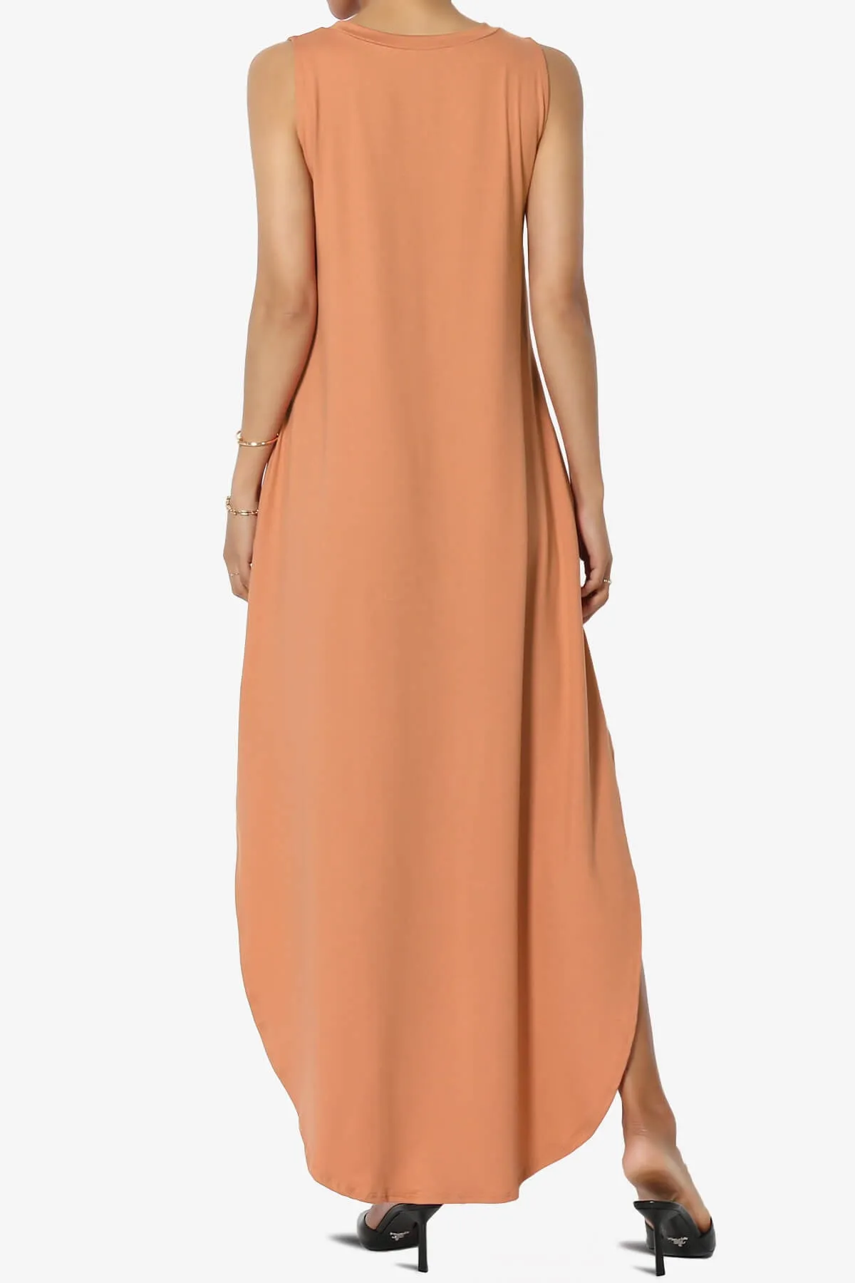 Rozlyn Sleeveless Slit Maxi Dress PLUS