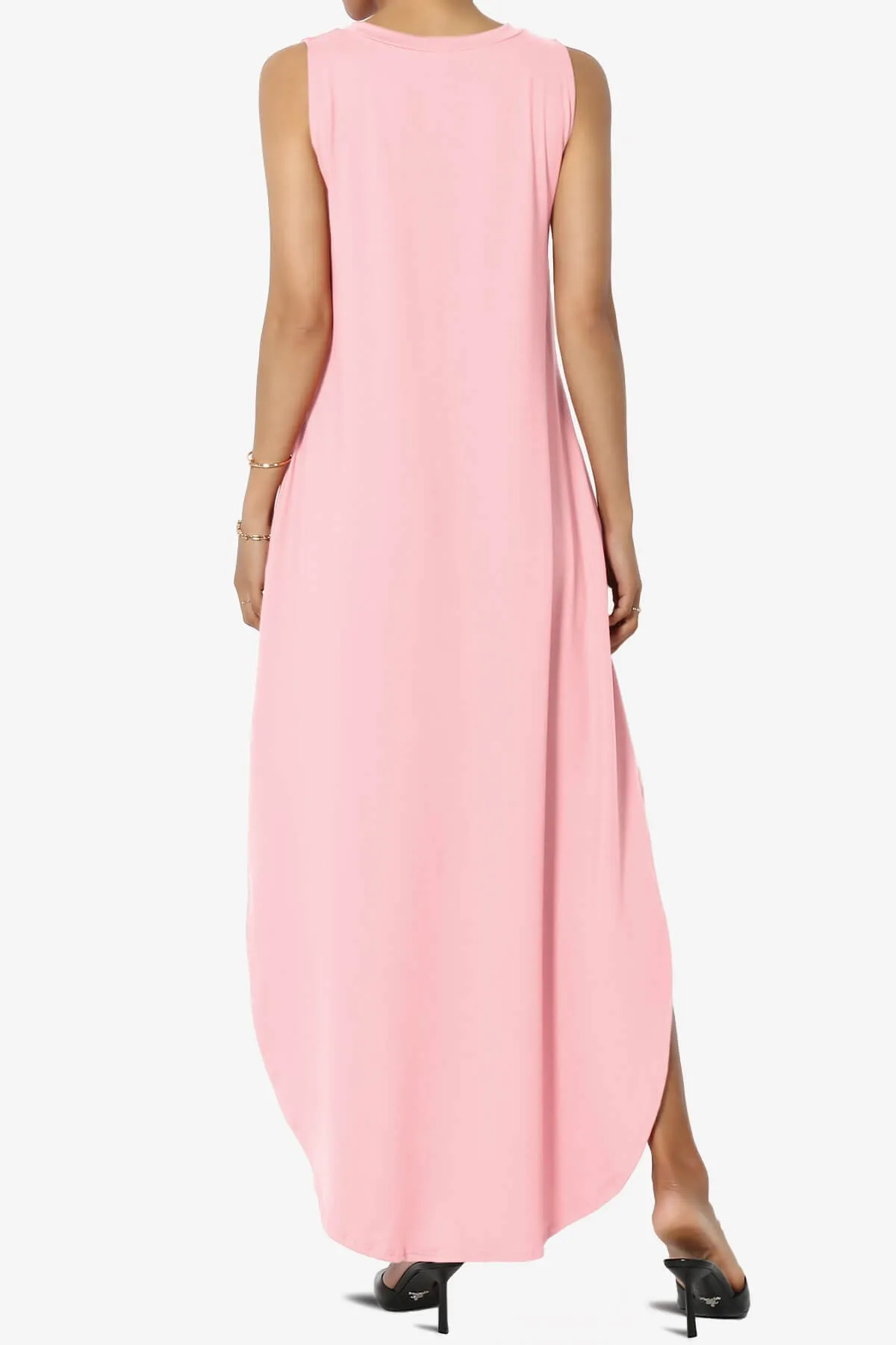 Rozlyn Sleeveless Slit Maxi Dress PLUS