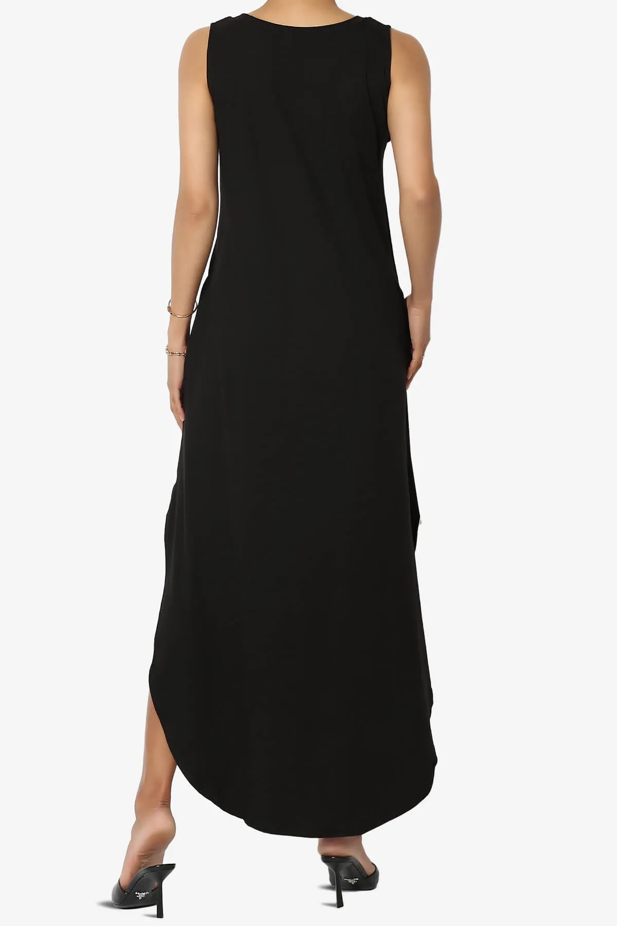 Rozlyn Sleeveless Slit Maxi Dress PLUS